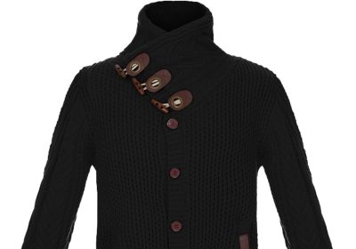 Giaccone Lungo in Piuma con bottoni slim fit tinta unita autunno inverno Europa e Stati Uniti Maglione in Lana