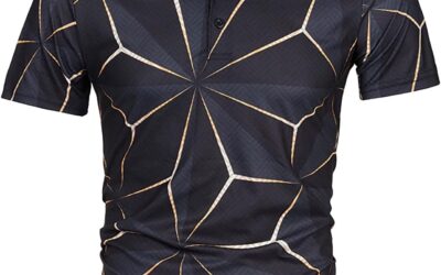 GDGTBNH T-Shirt Uomo Autunno Freddo Manica Corta Top Lunga Nubilato Pulsante Stirata Camicette Risvolto