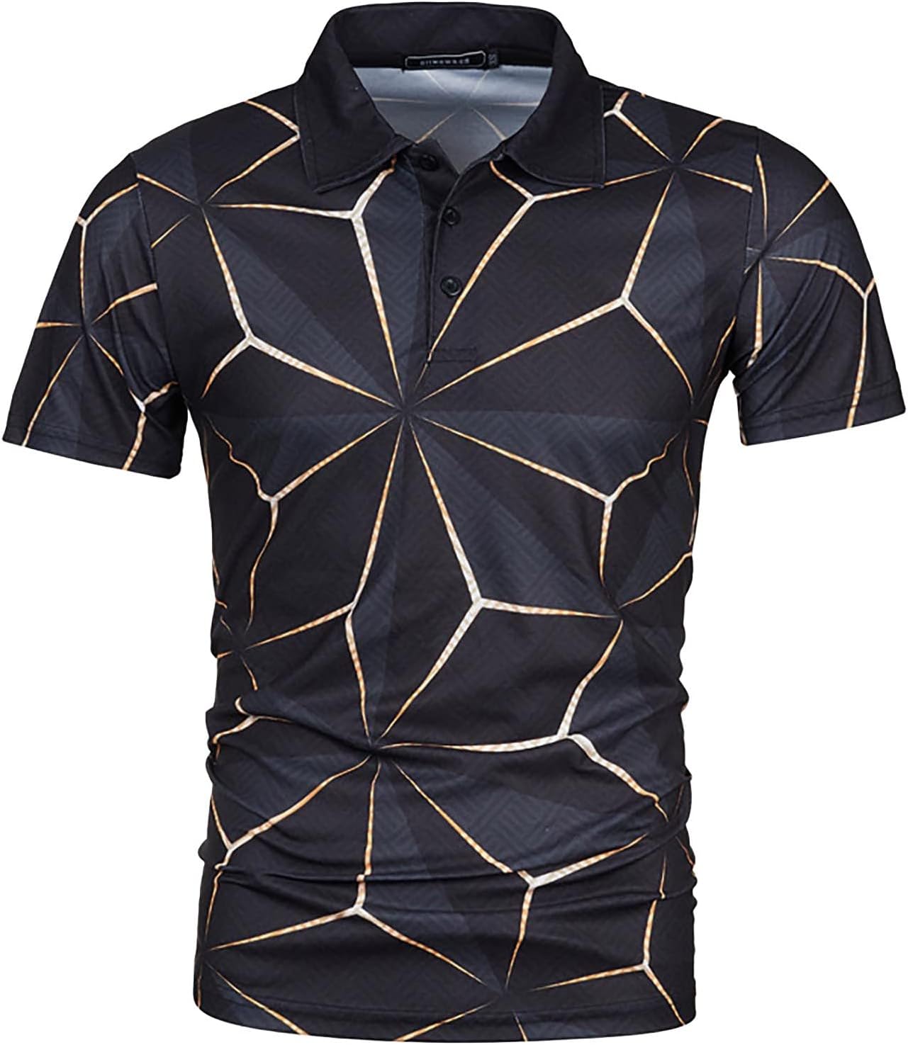 GDGTBNH T-Shirt Uomo Autunno Freddo Manica Corta Top Lunga Nubilato Pulsante Stirata Camicette Risvolto