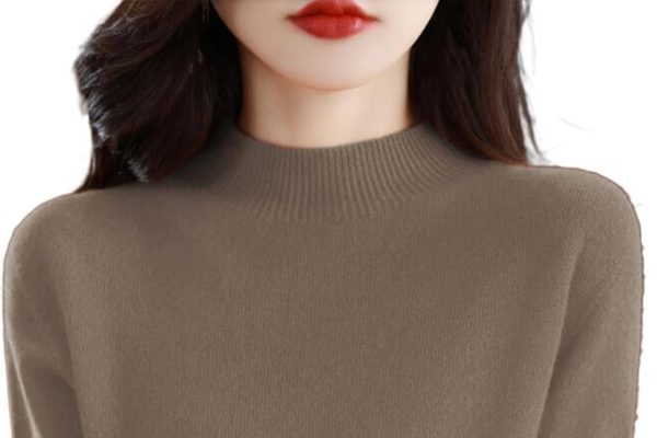 Cocila Maglione Semi Dolcevita da a Maniche Lunghe Pullover in Tinta Unita con Una Camicia Base Maglione Sciolto Caldo Autunno e Inverno Maglioni Natalizie Coppia