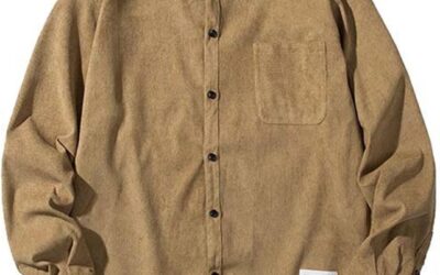 Gemelli Camicia in Argento Velluto a Coste da Uomo Autunno e Inverno 2024 Camicia Casual retrò Allentata Oversize con Colletto alla Coreana Giapponese per Uomo Maglietta Personalizzabile