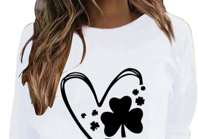 Cocila Felpa con Stampa Casual e Girocollo alla da Donna Felpa Cappuccio Orecchie Gatto