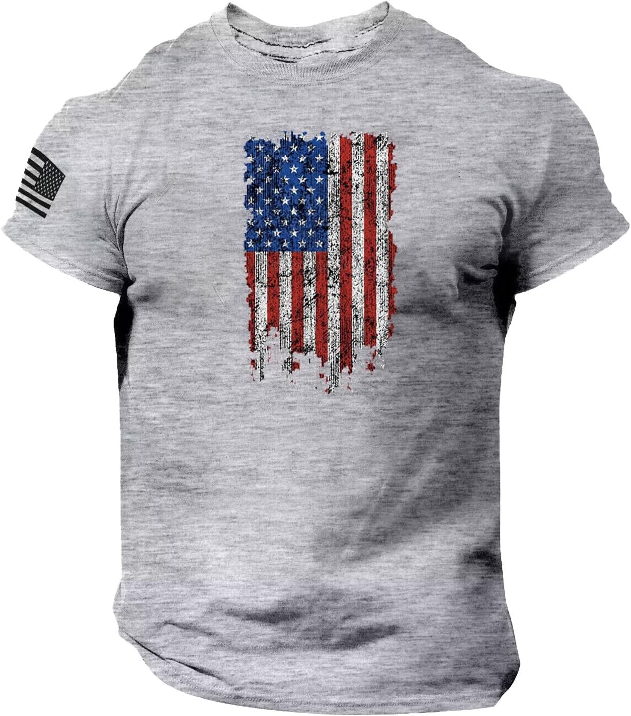 OCCOKO T-Shirt a Maniche Corte Stampata 3D Casual da Uomo con Logo Bandiera Americana Sconti Autunno