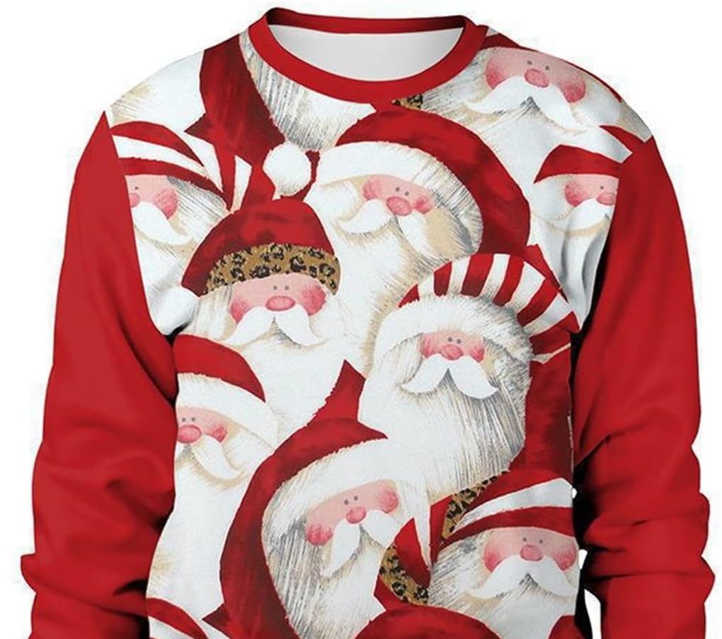 Generico Felpe visibilità Maglione Pullover da Uomo a Maniche Lunghe, Casual, con Stampa 3D, Tasca con Coulisse e Cappuccio Felpa Cotone Sconti Felpe (Red, XL)