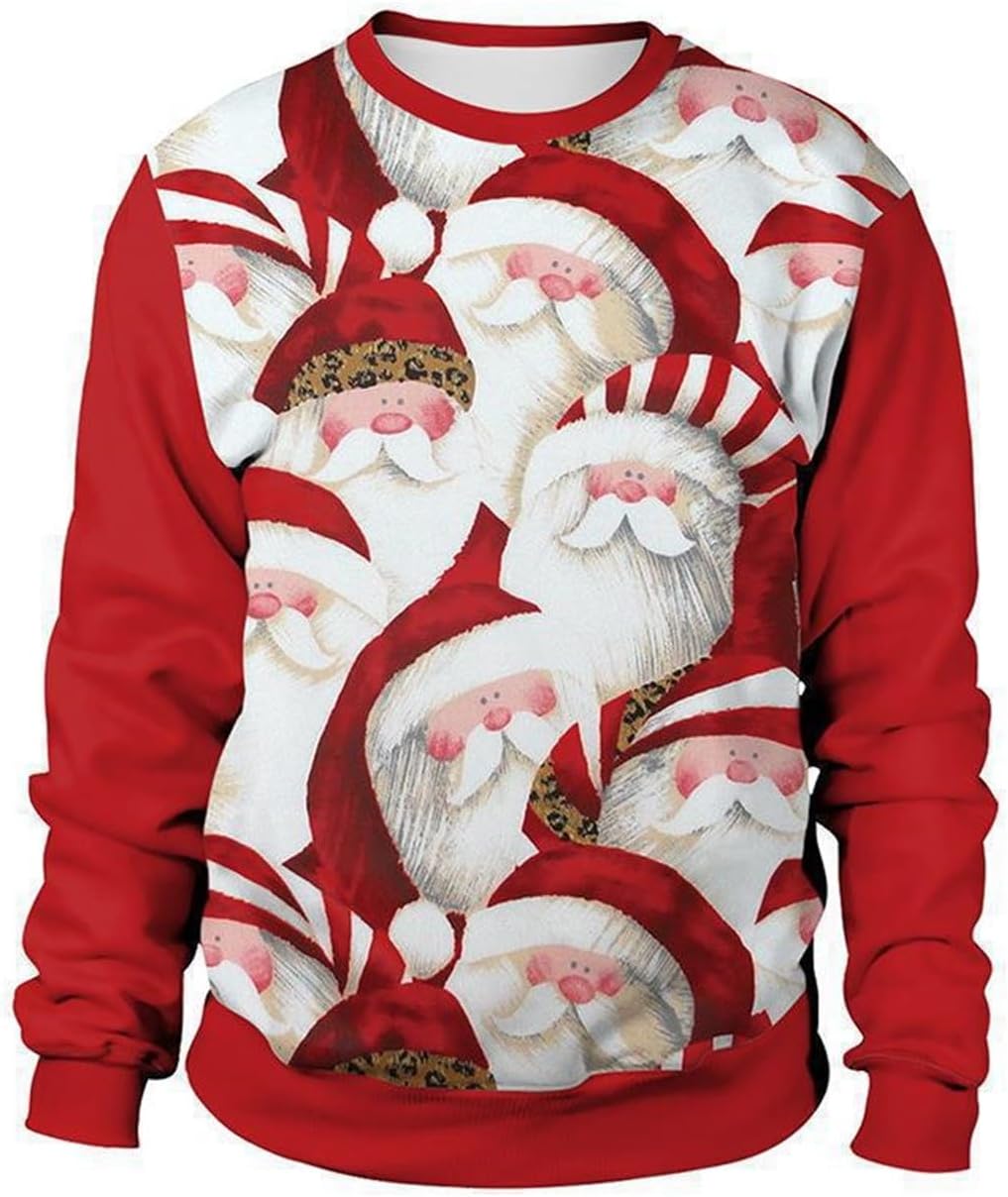 Generico Felpe visibilità Maglione Pullover da Uomo a Maniche Lunghe, Casual, con Stampa 3D, Tasca con Coulisse e Cappuccio Felpa Cotone Sconti Felpe (Red, XL)