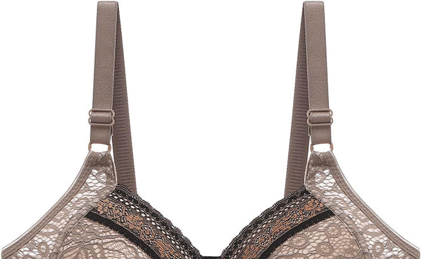 Uwdiohq Reggiseno Comodo da Donna Anti Cedimento, Sottile, Sexy, di Media E Vecchiaia, Senza Anelli in Acciaio Offerta Reggiseni Reggiseno con Fascia Intimo Post Operatorio Senza Cuciture