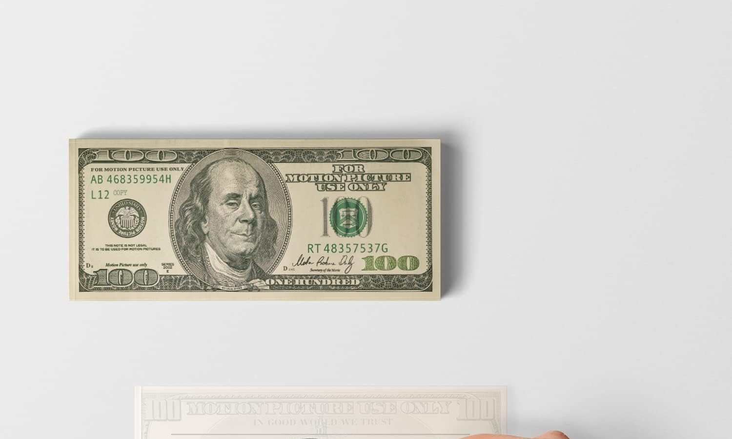 Scratch Cash Block 100 $ dollari Old Style – 50 Banconote su cui Scrivere, Soldi Coupon, Block Notes, Buoni Sconto, Gadget (Dimensioni Reali)