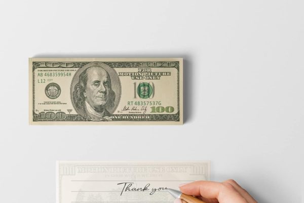 Scratch Cash Block 100 $ dollari Old Style – 50 Banconote su cui Scrivere, Soldi Coupon, Block Notes, Buoni Sconto, Gadget (Dimensioni Reali)