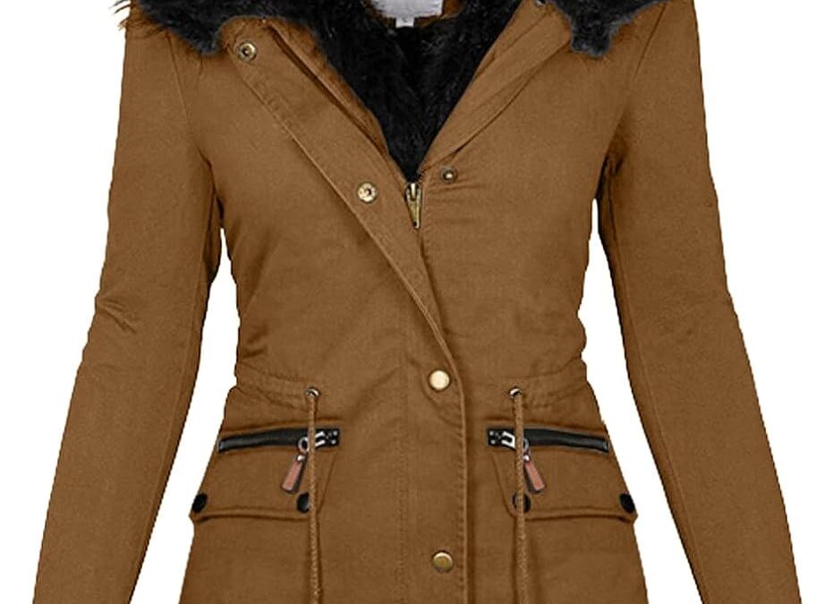 STRY Cappotto Beige Cappotto da donna Warm Zip Up Manica lunga Giacca casual con cappuccio Cappotto High Street Slim Inverno Caldo Addensare Top Cappotto Donna Lana