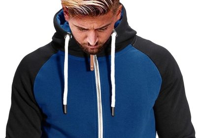 JMEDIC Maglione con Cappuccio Abbinato a Colori Sportivi Casual da Coppia Felpa Sconto Felpe Firmate Cappuccio