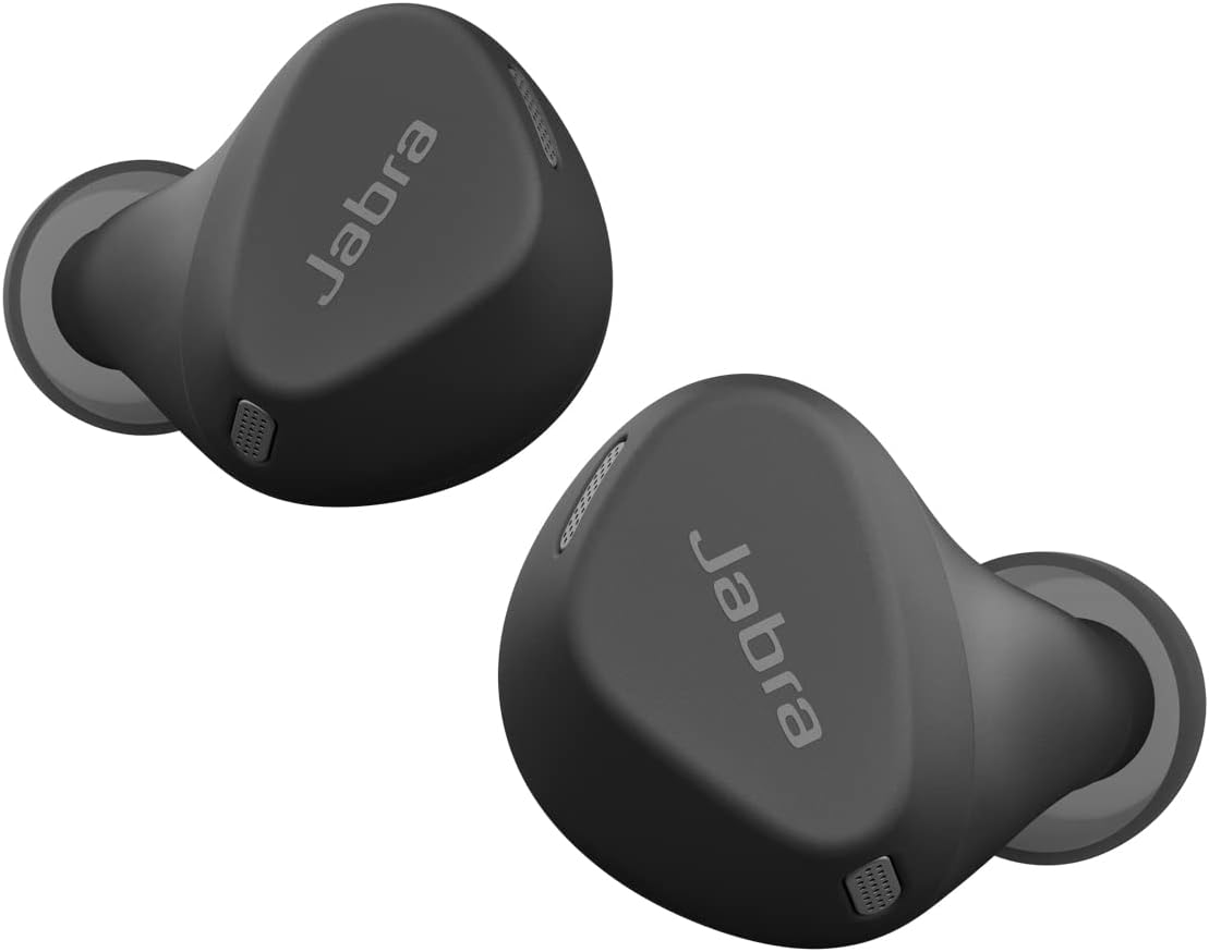 Jabra Elite 4 Active Auricolari Bluetooth In-Ear, Auricolari Wireless Con Secure Sport Fit, 4 Microfoni Integrati, Cancellazione Attiva Del Rumore E Tecnologia Hearthrough Regolabile, Nero