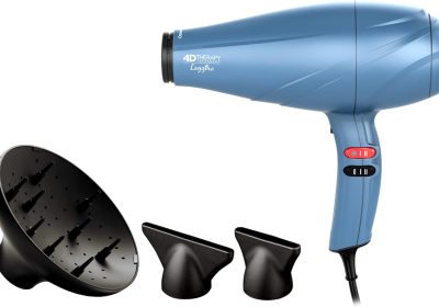 Gama Italy Professional Phon Leggero Ozone Ion 4D, Asciugacapelli potente 2400W, phon con tecnologia agli ioni negativi, azzuro