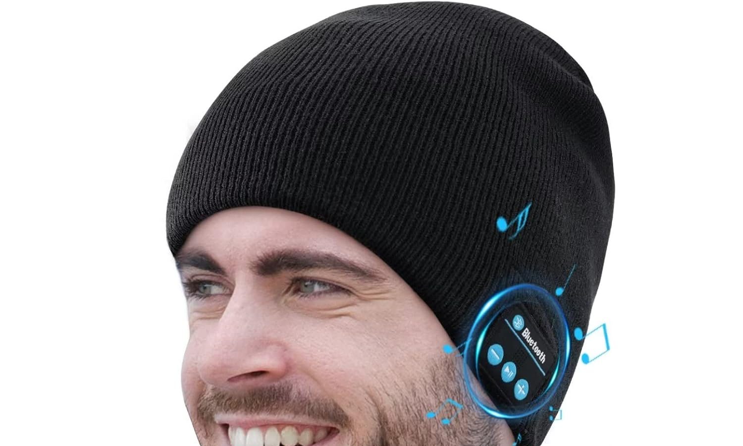 Regalo Uomo Donna Cappello Bluetooth Berretto Sci Regalo Natale Cappello Sportivi Uomo Musicale Bluetooth Lavorato a Maglia Berretto Cappello Invernali con Cuffie Stereo e Microfono Vivavoce