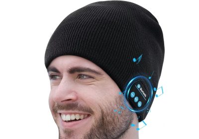 Regalo Uomo Donna Cappello Bluetooth Berretto Sci Regalo Natale Cappello Sportivi Uomo Musicale Bluetooth Lavorato a Maglia Berretto Cappello Invernali con Cuffie Stereo e Microfono Vivavoce