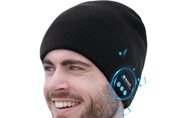 Regalo Uomo Donna Cappello Bluetooth Berretto Sci Regalo Natale Cappello Sportivi Uomo Musicale Bluetooth Lavorato a Maglia Berretto Cappello Invernali con Cuffie Stereo e Microfono Vivavoce