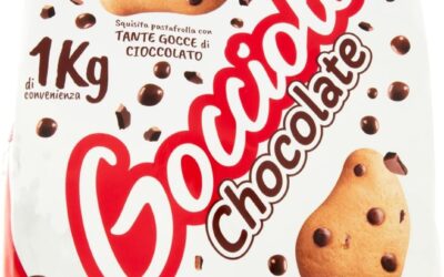 Pavesi Biscotti Frollini Gocciole Cioccolato, Biscotti da Colazione con Gocce di Cioccolato, senza Olio di Palma, 1 kg