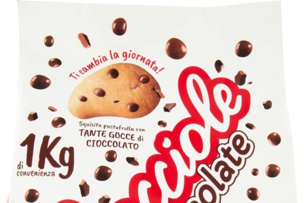 Pavesi Biscotti Frollini Gocciole Cioccolato, Biscotti da Colazione con Gocce di Cioccolato, senza Olio di Palma, 1 kg