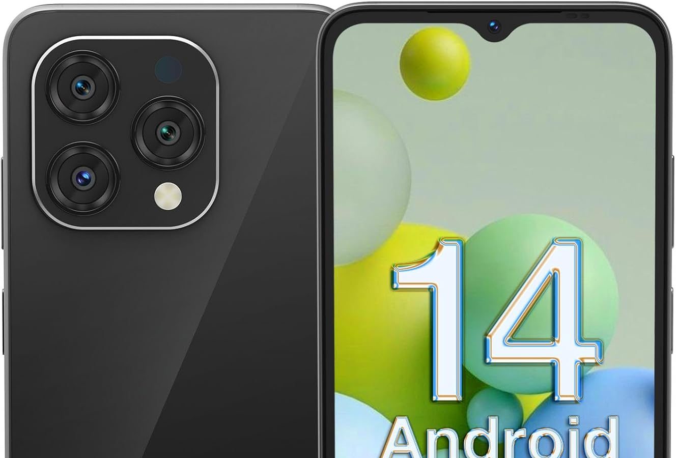 DOOGEE N55 Smartphone Android 14, 9(4+5) GB + 128GB, 1TB TF Octa Core, Smartphone 6.56″ HD+ 90Hz, 5150mAh Batteria 13+8MP Fotocamera Telefono, Face ID/OTG/GPS/Widevine L1 Telefono Cellulare Nero