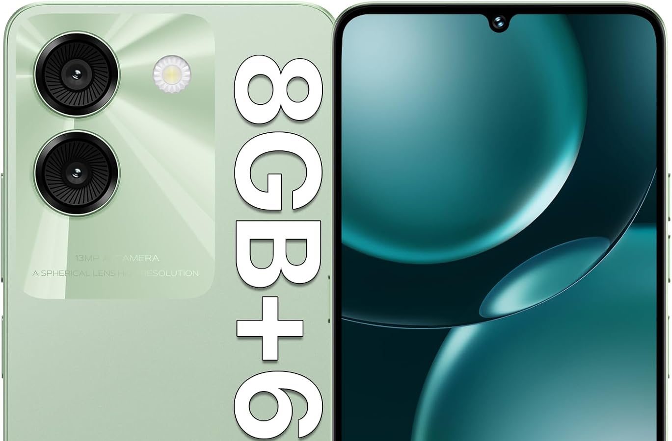 UMIDIGI G9A Smartphone, Android 14 Go Telefono Cellulare, 8GB+64GB/1TB Telefono, 6.75 Pollici HD Display, 4G Dual SIM Telefoni, Octa-Core/13MP+8MP Fotocamera/Batteria 5000mAh/Face ID/GPS/OTG – Verde