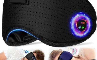 TPfocus Maschera per dormire cuffie Bluetooth 5.2 fascia, cuffie senza fili per dormire da lato, ufficio, viaggi aerei, gadget tecnologici fantastici, regali unici(ferroso)