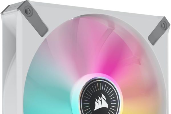 Corsair iCUE ML140 RGB ELITE, 140 mm Ventola PWM a RGB (Tecnologia CORSAIR AirGuide, Cuscinetto a Levitazione Magnetica, Velocità da 1.600 RPM, Bassa Rumorosità) Confezione Doppio, Bianco