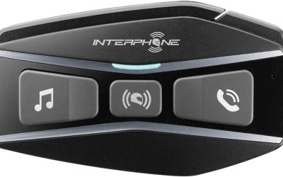INTERPHONE UCOM16 – Singolo – Interfono Tecnologia Mesh 2.0 e Bluetooth 5.0, Uso 24 Piloti, Distanza 1,6Km, Autonomia Fino a 15 Ore, Mp3, GPS, Impermeabile IP67, Universale