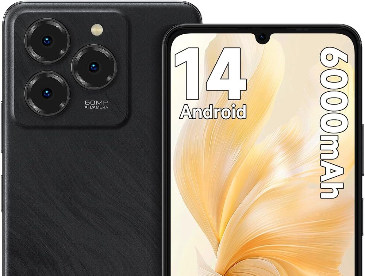 Ulefone Note 20 Pro Smartphone Android 14(2024), Octa-Core, 8GB + 256GB, 6.75″ HD+/90Hz, Batteria 6000mAh/18W, 4G Telefono Cellulare 50MP, Cellulari Dual SIM/Fingerprint/Face ID/OTG/2 anni di garanzia