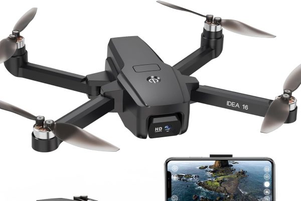 Drone con Telecamera 4K Trasmissione WiFi 5G Drones con Motore Brushless Resistenza al Vento Livello 4 Velocità Massima 40km/h Droni per Adulti Principianti