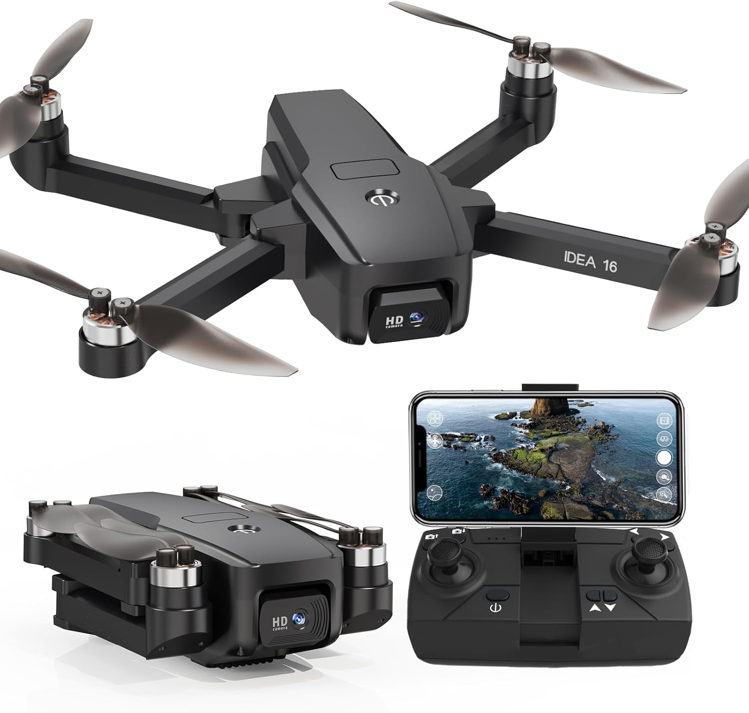 Drone con Telecamera 4K Trasmissione WiFi 5G Drones con Motore Brushless Resistenza al Vento Livello 4 Velocità Massima 40km/h Droni per Adulti Principianti