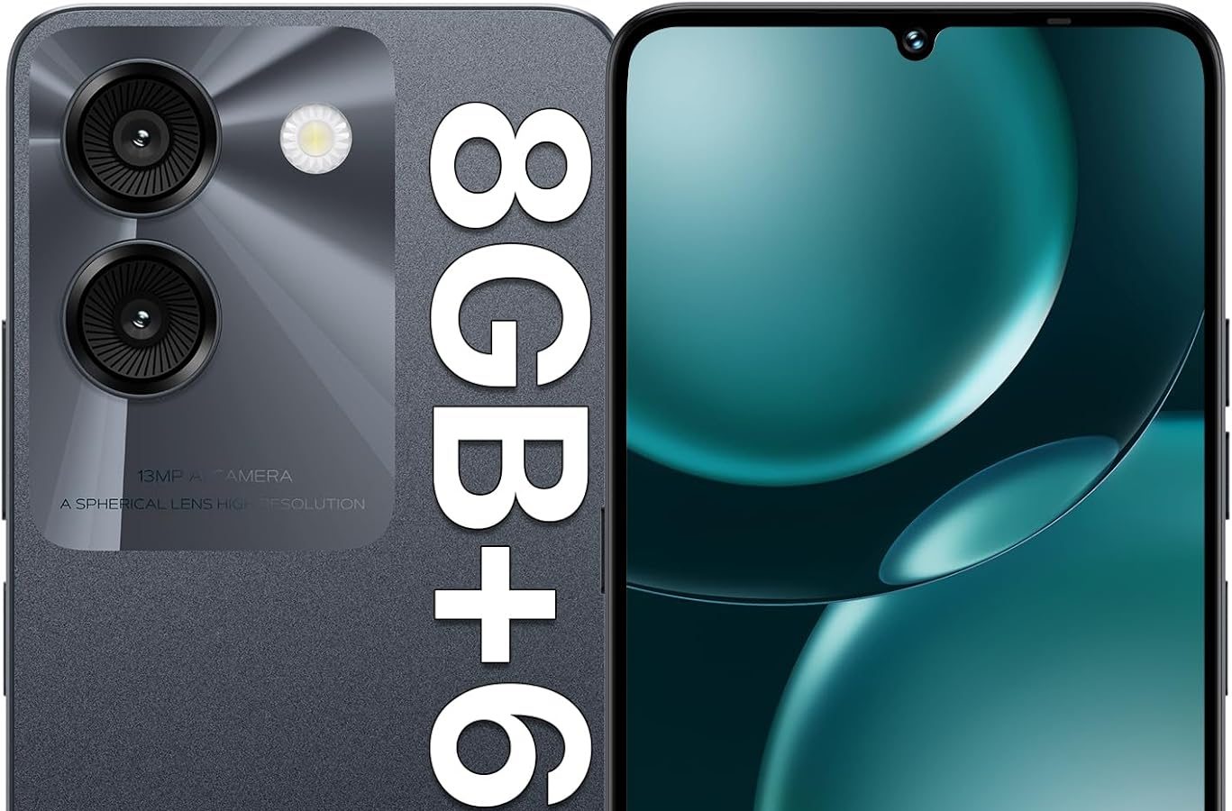 UMIDIGI G9A Smartphone, Android 14 Go Telefono Cellulare, 8GB+64GB/1TB Telefono, 6.75 Pollici HD Display, 4G Dual SIM Telefoni, Octa-Core/13MP+8MP Fotocamera/Batteria 5000mAh/Face ID/GPS/OTG – Nero