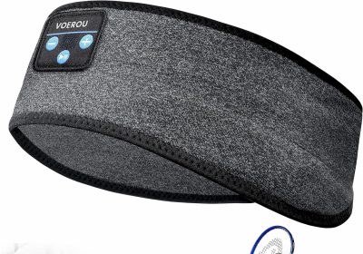 Voerou Cuffie per dormire Fascia Bluetooth, Cuffie wireless a fascia accogliente, Cuffie per dormire con altoparlanti stereo-Fantastici regali tecnologici per uomini donne, perfette per allenamento