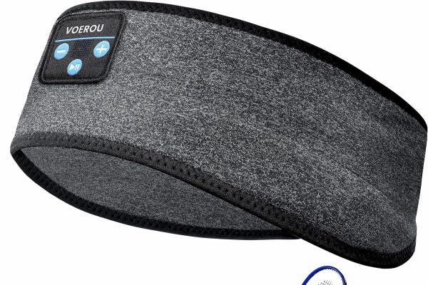 Voerou Cuffie per dormire Fascia Bluetooth, Cuffie wireless a fascia accogliente, Cuffie per dormire con altoparlanti stereo-Fantastici regali tecnologici per uomini donne, perfette per allenamento