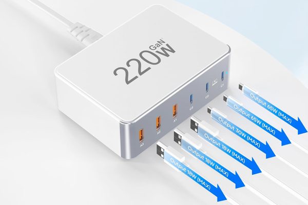 A 23,99€ è regalato: torna il super caricatore multiplo da 220W (ok anche per MacBook)