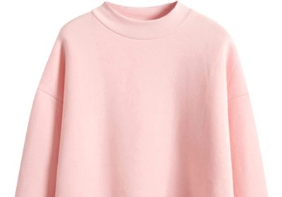 Generico Felpa da Donna Camicetta con Scollo Tondo a Maniche Lunghe Casual Tinta Unita Manga Anime Borsa