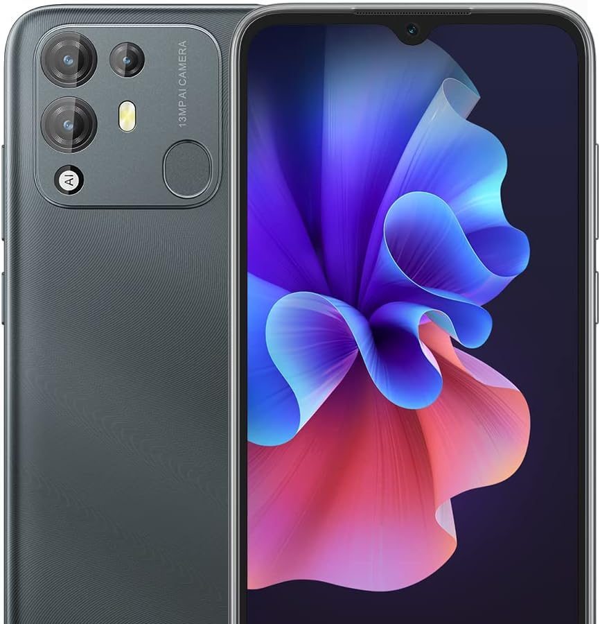 Blackview A55 PRO Cellulare Offerte, Helio P22 Octa Core 4GB+64GB, Fotocamera 5MP+13MP, IPS HD+ 6,53’’, Batteria 4780mAh, Android 11 DUAL SIM Smartphone, Sblocco Facciale Impronta Digitale GPS Nero
