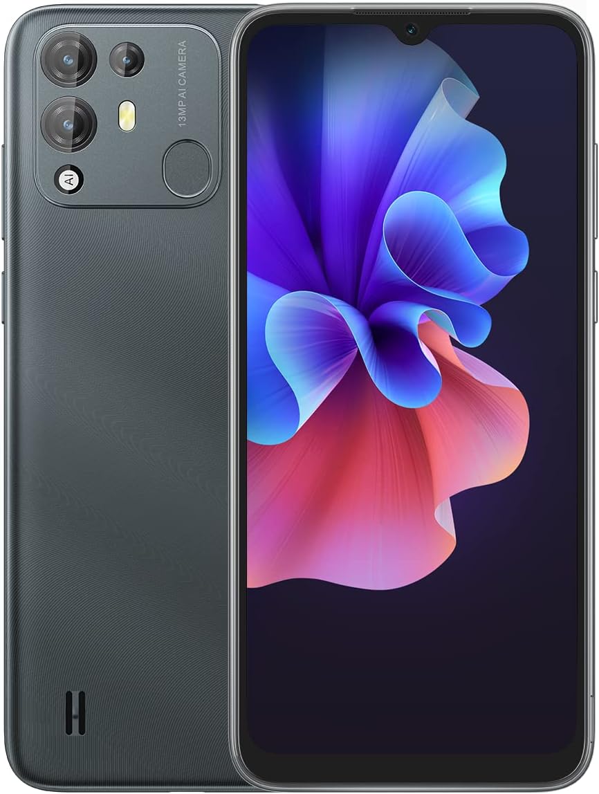 Blackview A55 PRO Cellulare Offerte, Helio P22 Octa Core 4GB+64GB, Fotocamera 5MP+13MP, IPS HD+ 6,53’’, Batteria 4780mAh, Android 11 DUAL SIM Smartphone, Sblocco Facciale Impronta Digitale GPS Nero