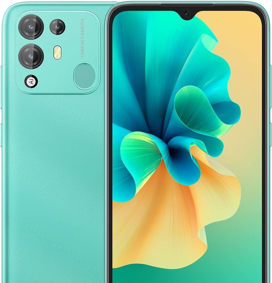 Blackview A55 PRO Cellulare Offerte, Helio P22 Octa Core 4GB+64GB, Fotocamera 5MP+13MP, IPS HD+ 6,53’’, Batteria 4780mAh, Android 11 DUAL SIM Smartphone, Sblocco Facciale Impronta Digitale GPS Verde