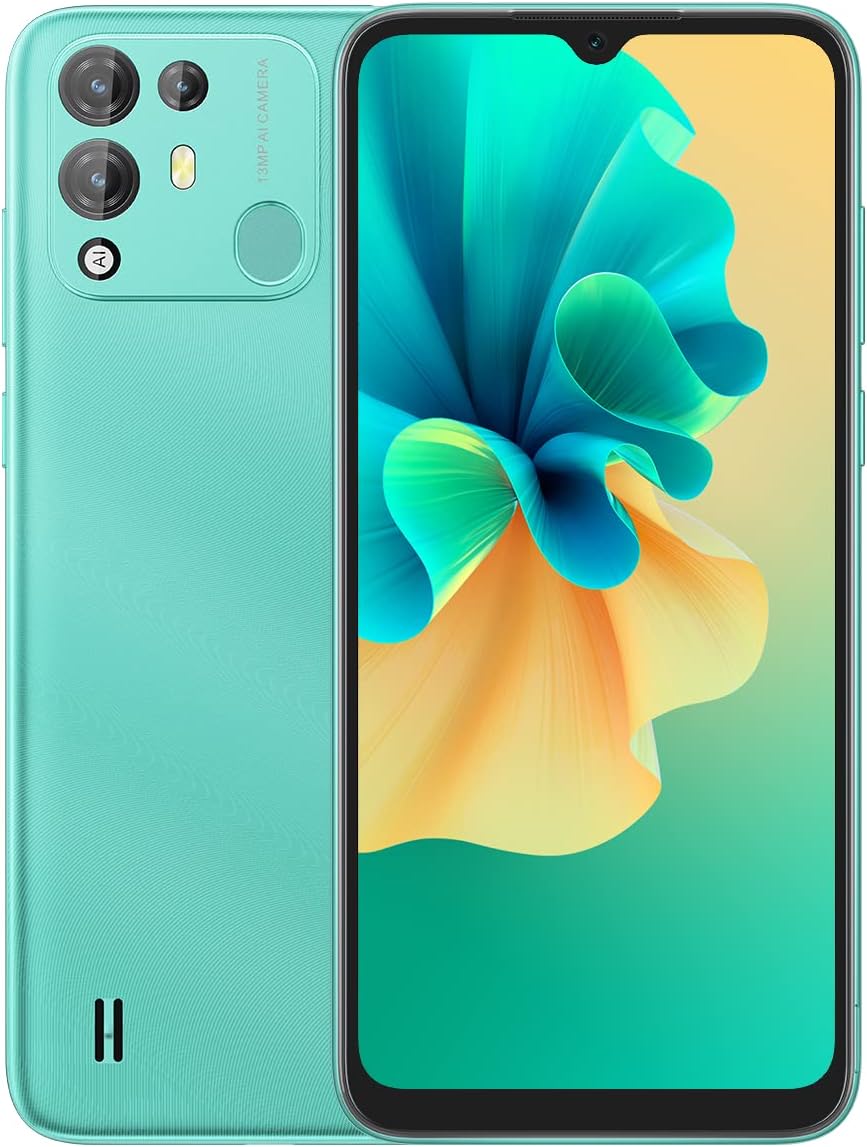 Blackview A55 PRO Cellulare Offerte, Helio P22 Octa Core 4GB+64GB, Fotocamera 5MP+13MP, IPS HD+ 6,53’’, Batteria 4780mAh, Android 11 DUAL SIM Smartphone, Sblocco Facciale Impronta Digitale GPS Verde