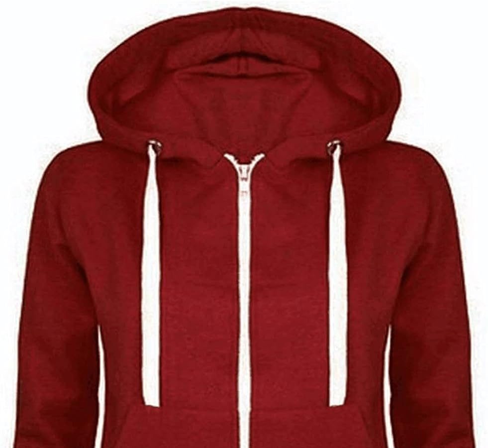 Generico Felpa Donna con Zip in Pile Giacca Sportiva con Cappuccio Giacca a Vento Invernale Felpa Oversize Maniche Lunghe Maglione Inverno Sport Giacca Felpa Donna Curvy Felpe Giacche Offerta