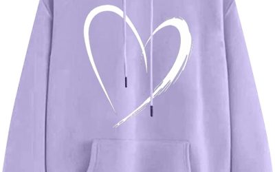Generico Felpa Donna con Cappuccio a Maniche Lunghe con Stampa Classic Love da Pullover Chic Elegante Cappotto Morbido e Confortevole Maglione Classico Hoodie Outwear Tops Leggero e Casual Offerte