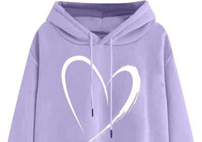 Generico Felpa Donna con Cappuccio a Maniche Lunghe con Stampa Classic Love da Pullover Chic Elegante Cappotto Morbido e Confortevole Maglione Classico Hoodie Outwear Tops Leggero e Casual Offerte