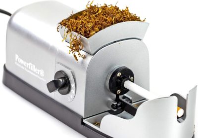 Powerfiller 1 – Macchinetta riempitubi elettrica per sigarette | macchina elettrica per sigarette | macchina automatica riempitubi con tecnologia a spirale (colore: argento)