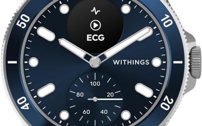 WITHINGS ScanWatch Nova, Smartwatch ibrido per la salute del cuore per uomini e donne – ECG, SpO2, monitoraggio temperatura, sonno, salute respiratoria, ciclo, batteria 30 giorni, per iOS e Android