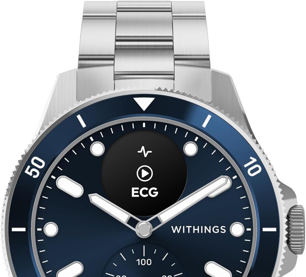WITHINGS ScanWatch Nova, Smartwatch ibrido per la salute del cuore per uomini e donne – ECG, SpO2, monitoraggio temperatura, sonno, salute respiratoria, ciclo, batteria 30 giorni, per iOS e Android