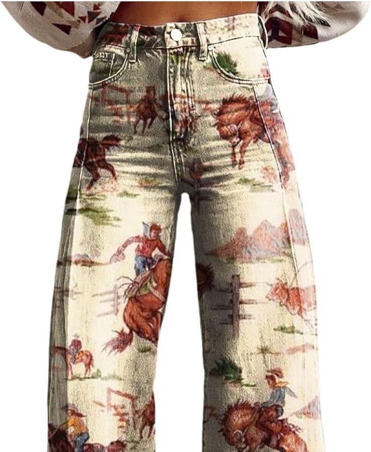 Kobilee ​Jeans retrò Donna con Tecnologia Anti-sfregamento – Stile Y2K a Vita altissima per Look Urbani e Casual​