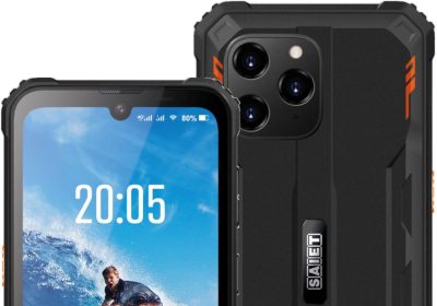 SAIET – Smartphone Sicuro Smart STS602 per Viaggi e Lavoro – Impermeabile e Resistente con Display IPS 6.1’’ e Power Bank Integrato