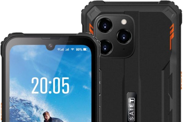 SAIET – Smartphone Sicuro Smart STS602 per Viaggi e Lavoro – Impermeabile e Resistente con Display IPS 6.1’’ e Power Bank Integrato