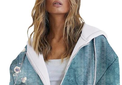 Generico Felpa con Cappuccio Primavera e Autunno Felpa con Cappuccio Manica Lunga con Cerniera Cappotto Sportivo Felpa con Cappuccio da Donna Allentata Pantofole Felpa