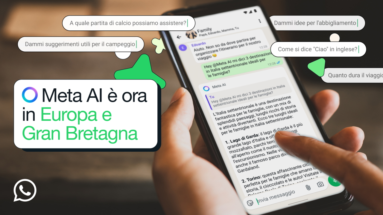 Meta AI arriva in Italia su Whatsapp, Instagram e Facebook. Ecco come funziona