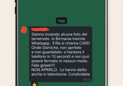 "CARD Onde Sismiche": la catena su WhatsApp che sta spaventando gli utenti. Verità o bufala?